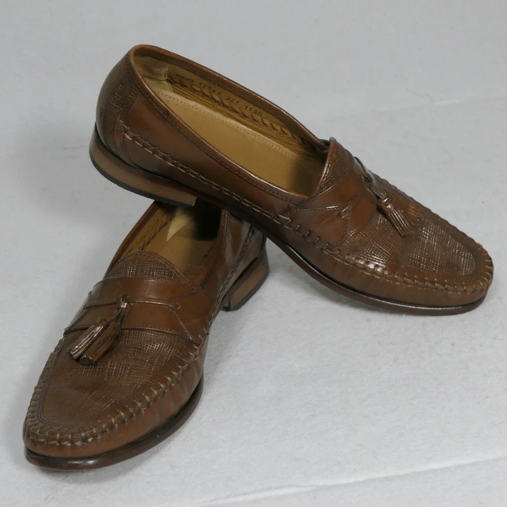 Florsheim Mens Tassel Loafers 11.5 D Brown Leather Bio‎ Comfort 12047 Oxford